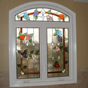Stained Glass Bathroom Window Denver