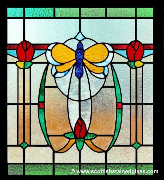 antique nature stained glass